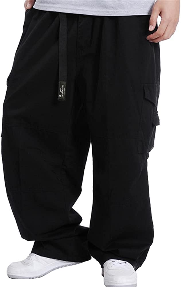 IDEALSANXUN Baggy Cargo Pants Men Casual Loose Fit Y2k Style Pants Trendy Summer Casual Jeans