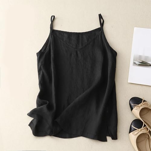 Lightweight Summer Casual Women's Linen V-Neck Tank Tops
| Relaxed Fit Women's Sleeveless Fashion Linen Camisoles
| Bre
