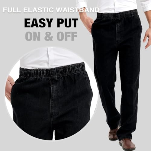 IDEALSANXUN Men’s Elastic Waist Jeans for Comfortable Casual Wear
| IDEALSANXUN Men’s Elastic Waist Jeans with Fashiona