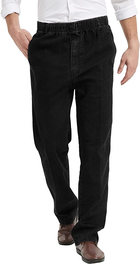 IDEALSANXUN Men’s Elastic Waist Jeans for Comfortable Casual Wear
| IDEALSANXUN Men’s Elastic Waist Jeans with Fashiona